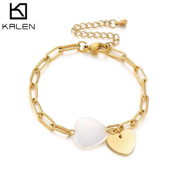 KALEN Baroque Bracelet Vintage Pearl Necklace  New Bow Sweater Chain Simple Jewelry Charm Bracelets for Women.