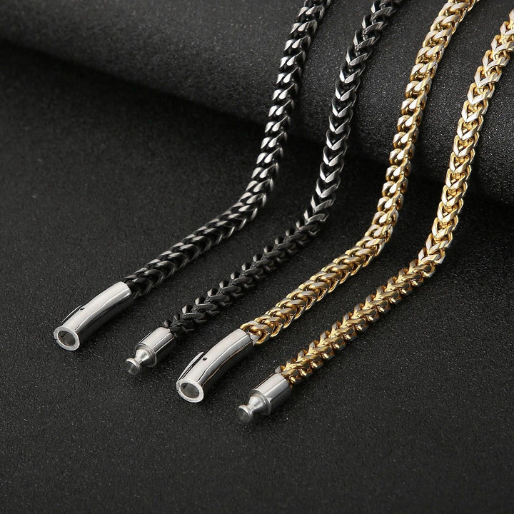 4mm Stainless Steel Whip Chain Necklace - kalen