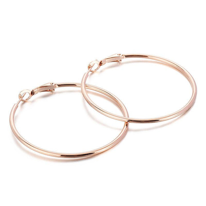 50mm Stainless Steel Circle Hoop Earrings - kalen