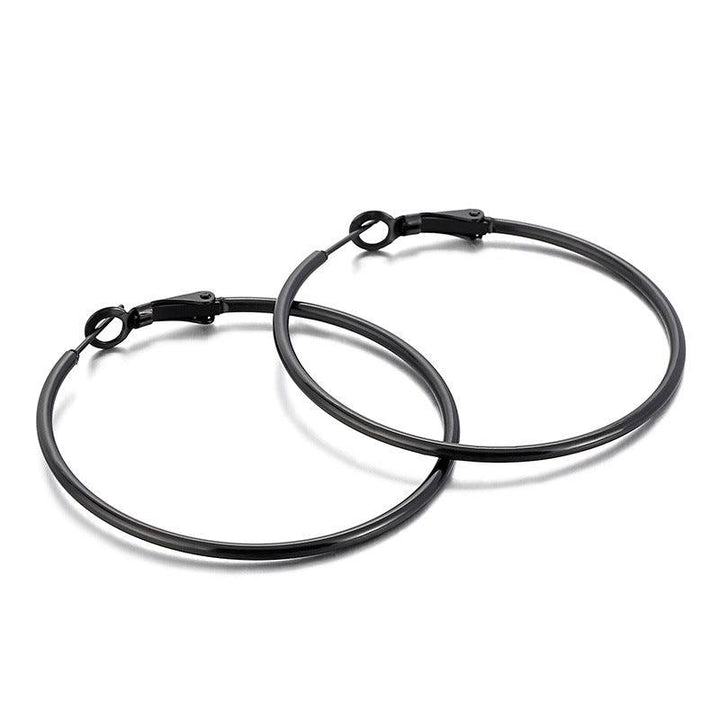 50mm Stainless Steel Circle Hoop Earrings - kalen