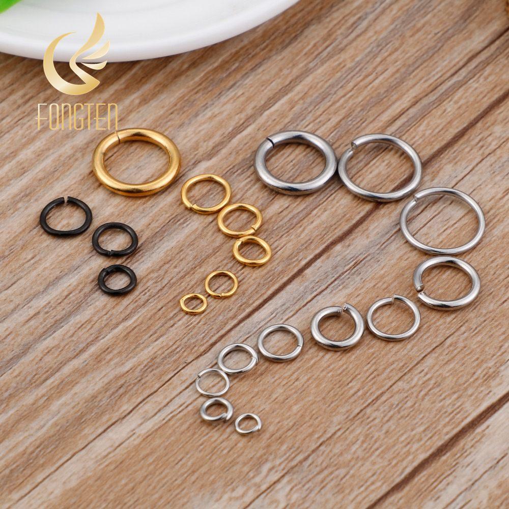 50pcs/lot 4/5/6/7/8/10/13/14mm Stainless Steel Open Jump Rings &amp; Split Ring For DIY Jewelry Making Necklace Bracelet Findings.