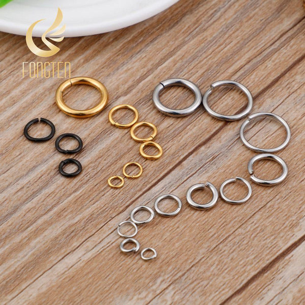 50pcs/lot 4/5/6/7/8/10/13/14mm Stainless Steel Open Jump Rings &amp; Split Ring For DIY Jewelry Making Necklace Bracelet Findings.