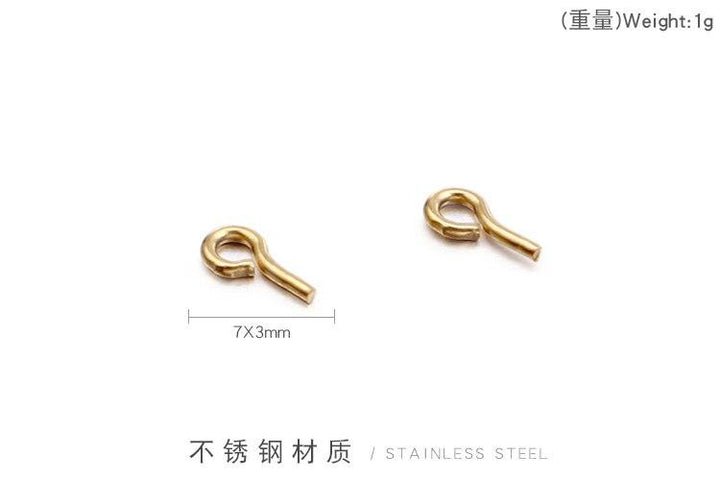 50pcs/lot Stainless Steel S Gold Earring Settings For DIY Jewelry Finding.