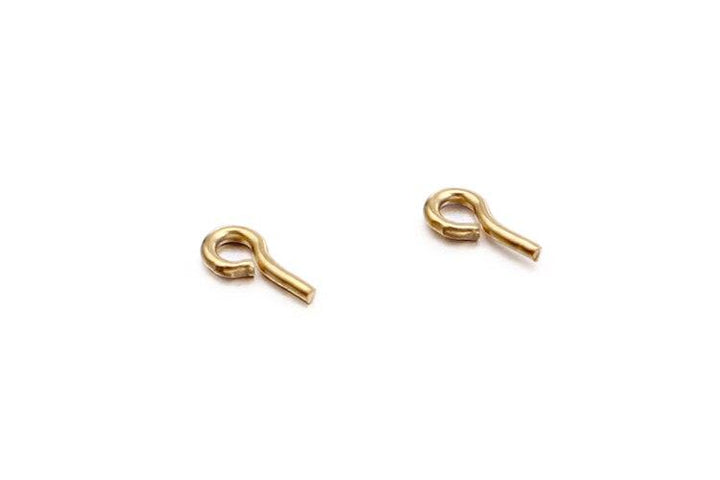 50pcs/lot Stainless Steel S Gold Earring Settings For DIY Jewelry Finding.