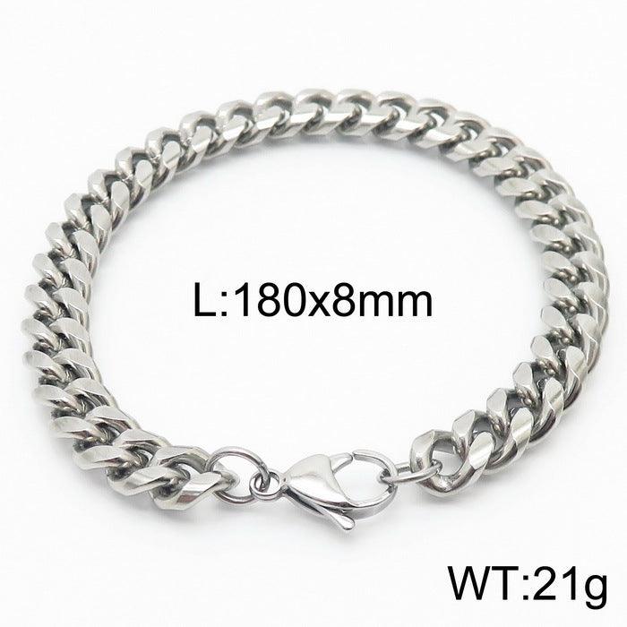 5/6/7/8/9.5/10mm Polished Miami Curb Cuban Link Chain Bracelet With Lobster Clap - kalen