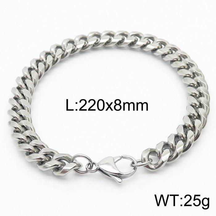 5/6/7/8/9.5/10mm Polished Miami Curb Cuban Link Chain Bracelet With Lobster Clap - kalen