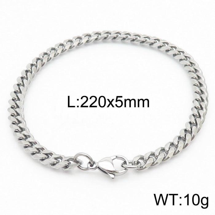 5/6/7/8/9.5/10mm Polished Miami Curb Cuban Link Chain Bracelet With Lobster Clap - kalen