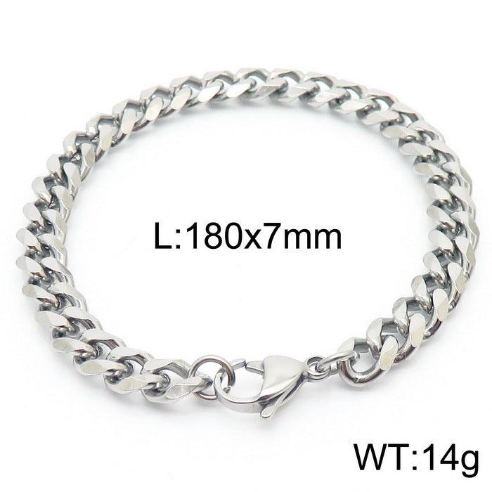 5/6/7/8/9.5/10mm Polished Miami Curb Cuban Link Chain Bracelet With Lobster Clap - kalen