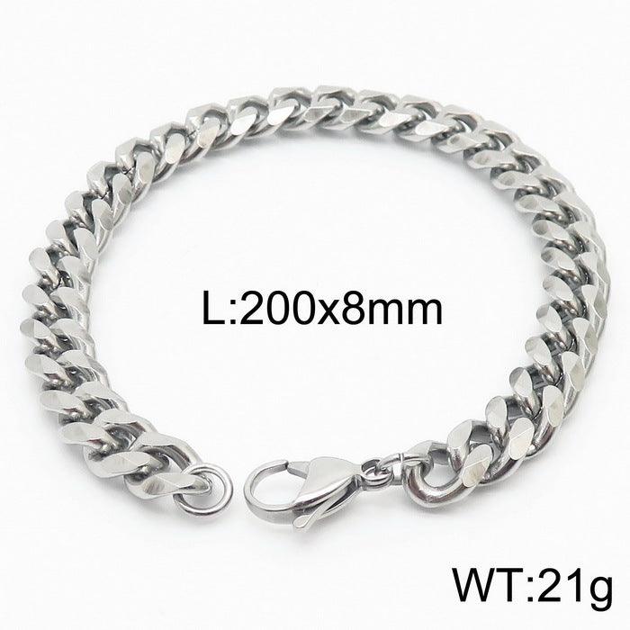 5/6/7/8/9.5/10mm Polished Miami Curb Cuban Link Chain Bracelet With Lobster Clap - kalen