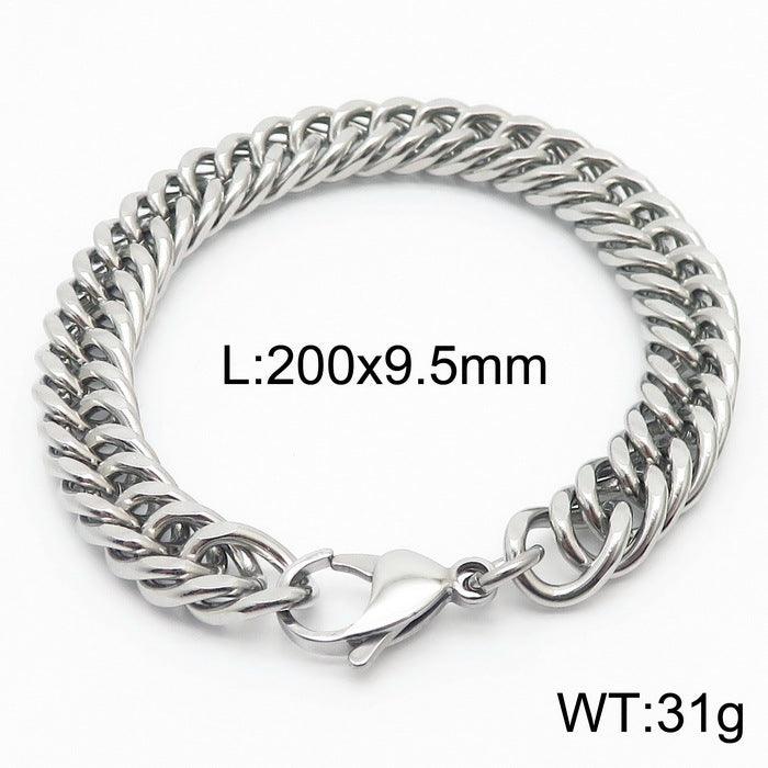 5/6/7/8/9.5/10mm Polished Miami Curb Cuban Link Chain Bracelet With Lobster Clap - kalen