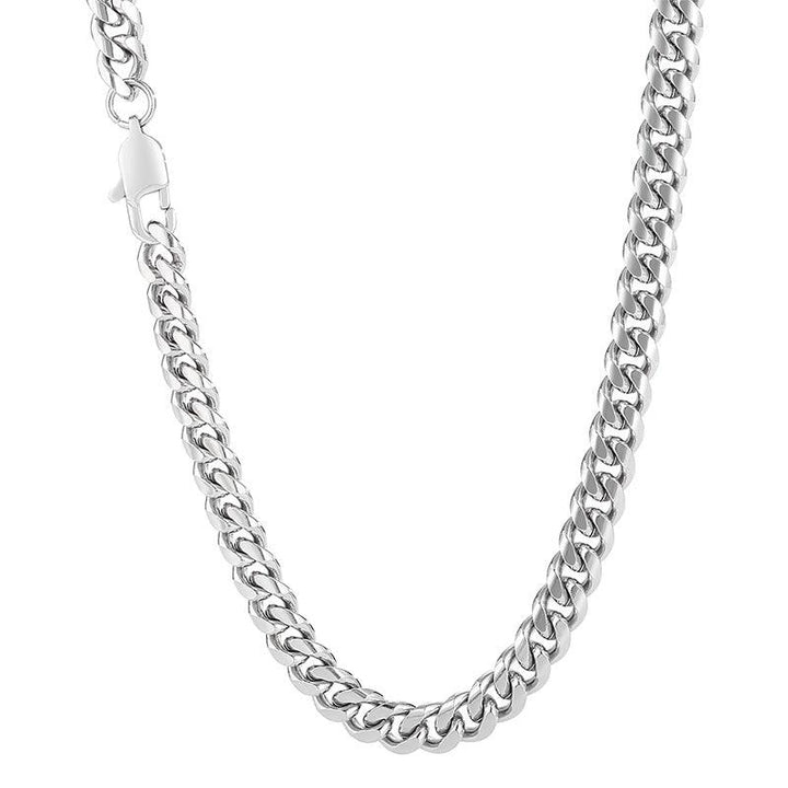 5/6/8mm Cuban Link Chain Stainless Steel Jewelry Necklaces - kalen