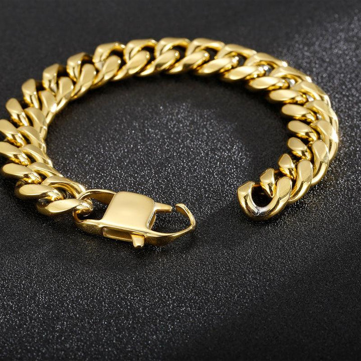 5/6/8mm Polished Miami Cuban Chain Bracelet with Lobster Clap - kalen