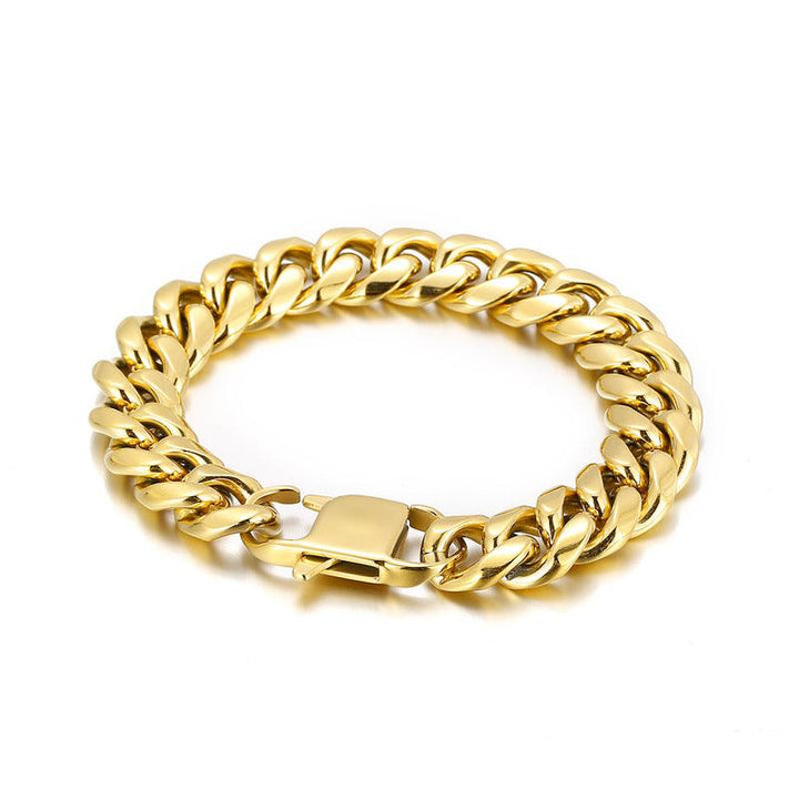 5/6/8mm Polished Miami Cuban Chain Bracelet with Lobster Clap - kalen