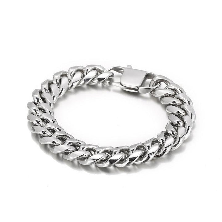 5/6/8mm Polished Miami Cuban Chain Bracelet with Lobster Clap - kalen