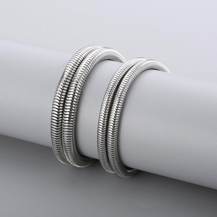5/6mm Rounded Snake Chain Multi Necklace Stainless Steel - kalen
