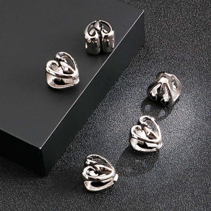 5pcs/lot Connector Charms Bail Beads Antique Heart-Shaped Bail Beads Charms Jewelry Findings DIY Bail Beads Charms Connector.