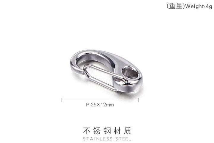 5Pcs/Lot High Quality Shiny Stainless Steel Clasps &amp; Hooks DIY Jewelry Making For Hipster Pant Jean Key Chain Belt Ring Clip.