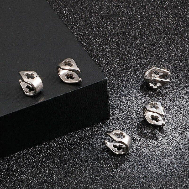 5pcs/lot New Cross Connector Charms Bail Beads Antique Cross Bail Beads Charms Jewelry Findings For DIY Bail Charms Connector.