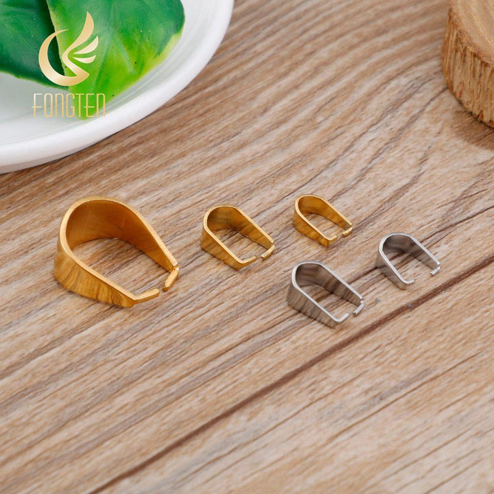 5pcs/lot Stainless Steel Clasps Pinch Clips Bails Charm Buckle Pendant DIY Necklace Bracelet Connectors Jewelry Findings.