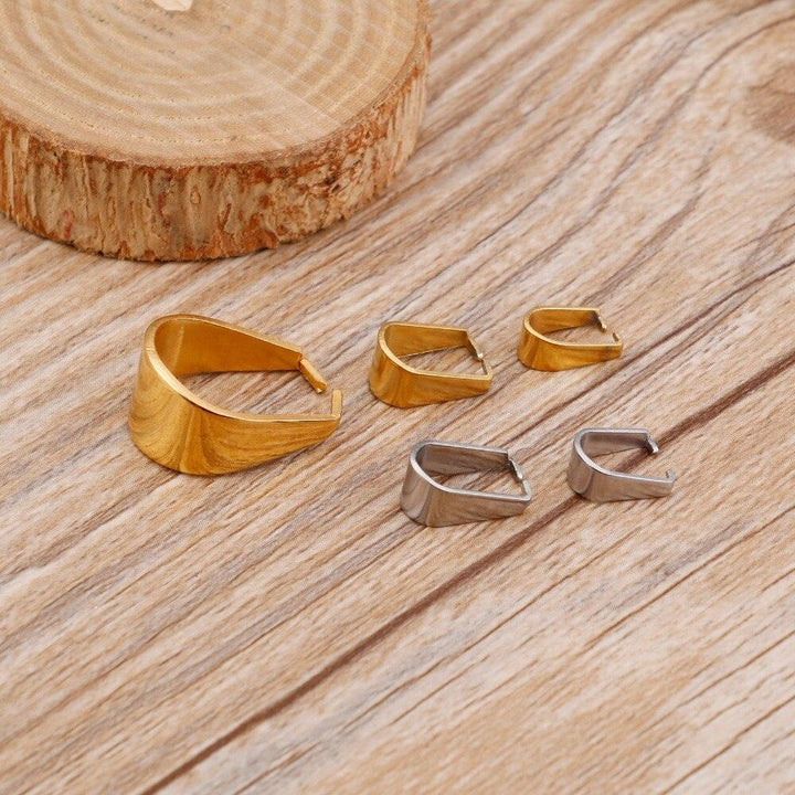 5pcs/lot Stainless Steel Clasps Pinch Clips Bails Charm Buckle Pendant DIY Necklace Bracelet Connectors Jewelry Findings.