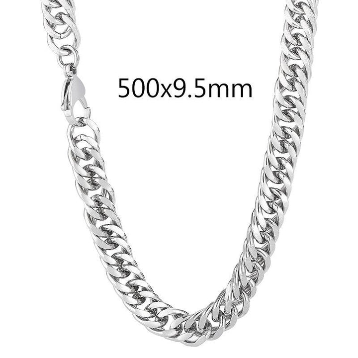 6/7/8/9.5 Stainless Steel Cuban Link Chain Necklaces - kalen