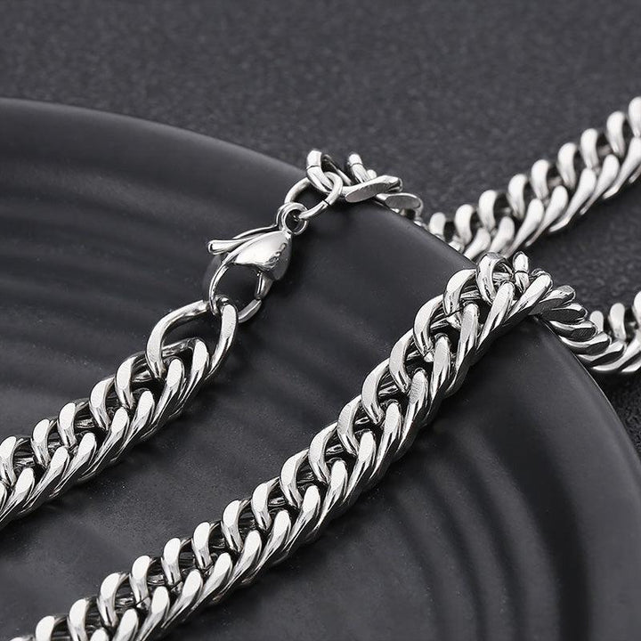 6/7/8/9.5 Stainless Steel Cuban Link Chain Necklaces - kalen