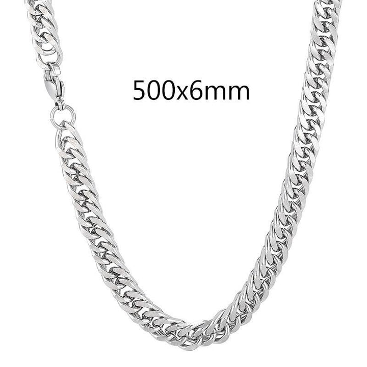 6/7/8/9.5 Stainless Steel Cuban Link Chain Necklaces - kalen