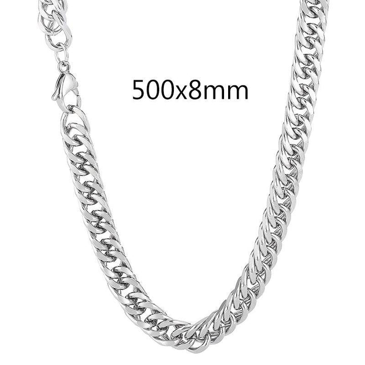 6/7/8/9.5 Stainless Steel Cuban Link Chain Necklaces - kalen