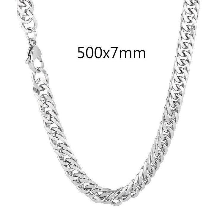 6/7/8/9.5 Stainless Steel Cuban Link Chain Necklaces - kalen