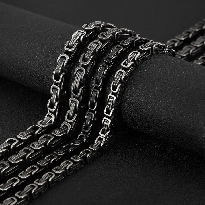 KALEN Vintage Necklace Men Stainless Steel Fashion Ckoker Long Chain Neck Jewelry Multi-Styles.