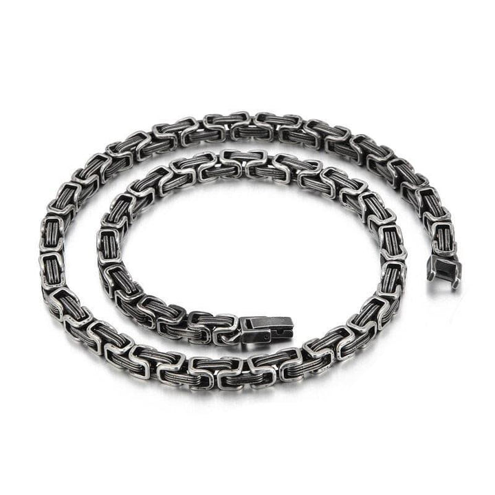 KALEN Vintage Necklace Men Stainless Steel Fashion Ckoker Long Chain Neck Jewelry Multi-Styles.