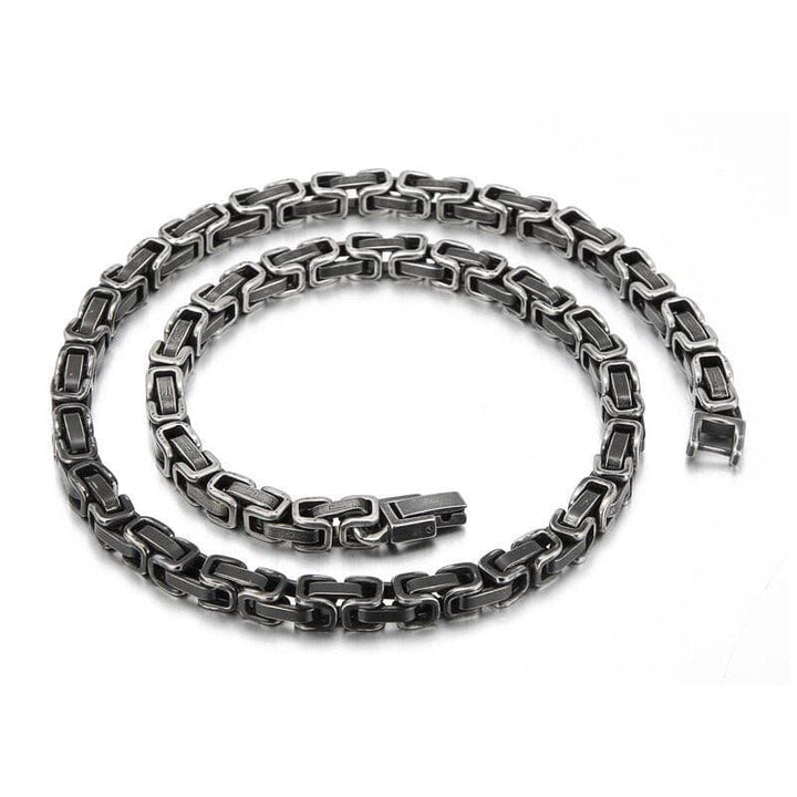 KALEN Vintage Necklace Men Stainless Steel Fashion Ckoker Long Chain Neck Jewelry Multi-Styles.