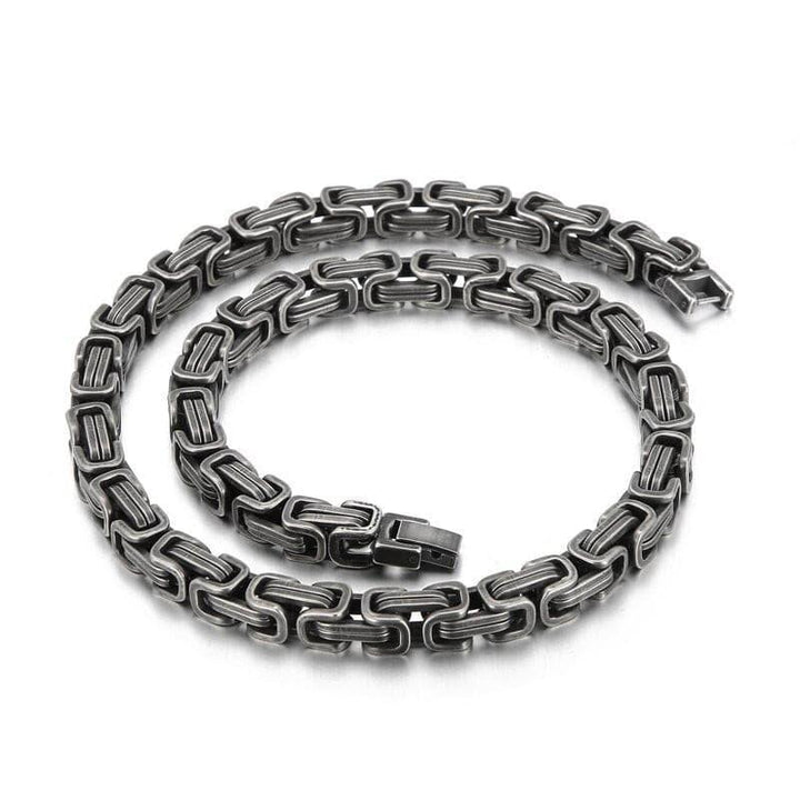 KALEN Vintage Necklace Men Stainless Steel Fashion Ckoker Long Chain Neck Jewelry Multi-Styles.