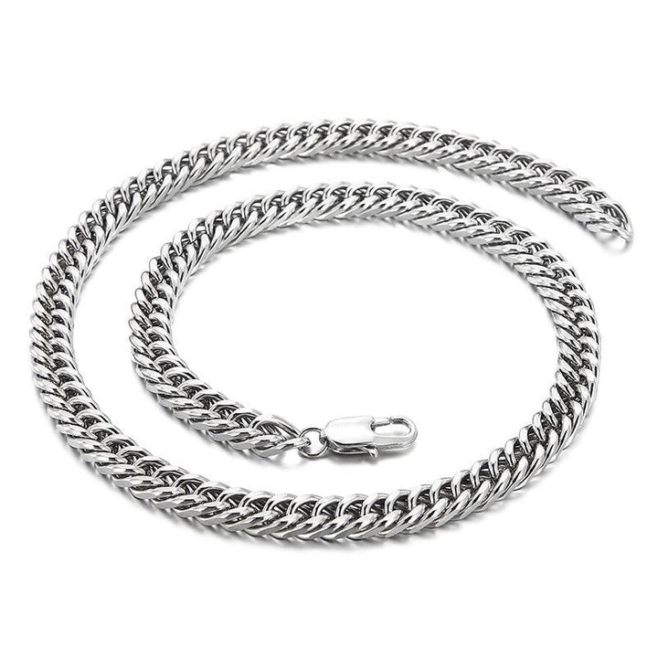 6/7/8mm Polished Miami Cuban Link Chain Necklace With Lobster Clap - kalen