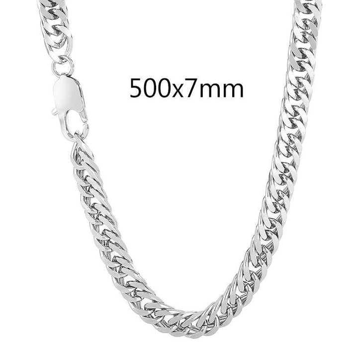 6/7/8mm Polished Miami Cuban Link Chain Necklace With Lobster Clap - kalen