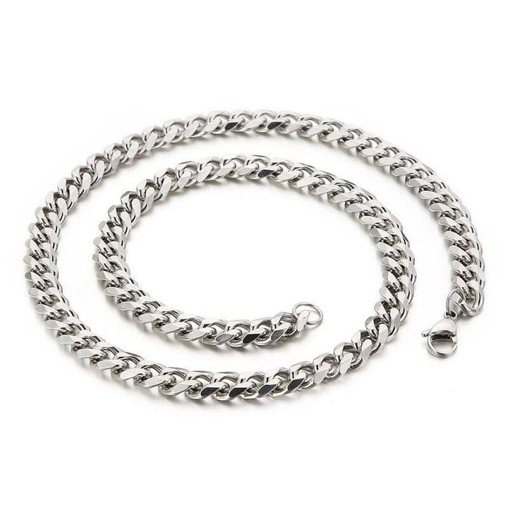 Kalen O-shaped Chain Link Wholesale Simple Retro Style Men's Stainless Steel Delicate Necklace Jewelry.