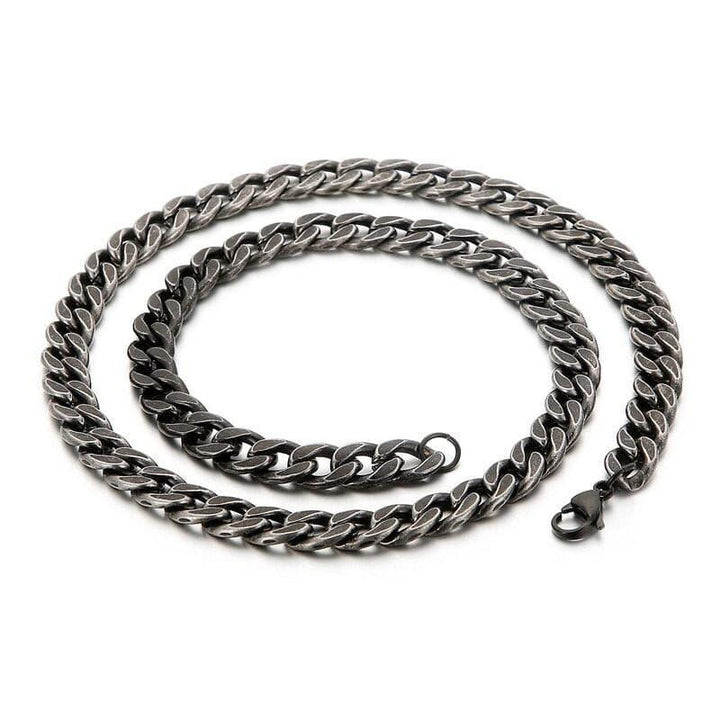 Kalen O-shaped Chain Link Wholesale Simple Retro Style Men's Stainless Steel Delicate Necklace Jewelry.