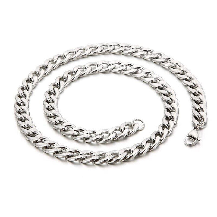 Kalen O-shaped Chain Link Wholesale Simple Retro Style Men's Stainless Steel Delicate Necklace Jewelry.