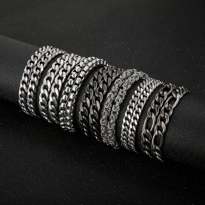 Kalen O-shaped Chain Link Wholesale Simple Retro Style Men's Stainless Steel Delicate Necklace Jewelry.