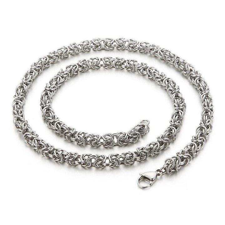 Kalen O-shaped Chain Link Wholesale Simple Retro Style Men's Stainless Steel Delicate Necklace Jewelry.