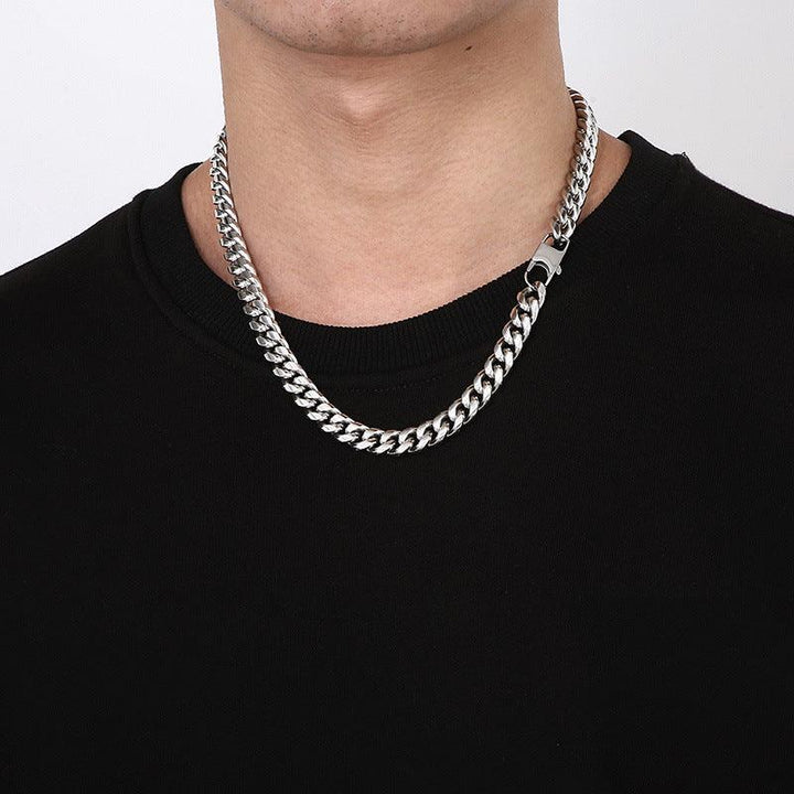 6/8/10mm Polished Miami Cuban Link Chain Necklace With Lobster Clap - kalen