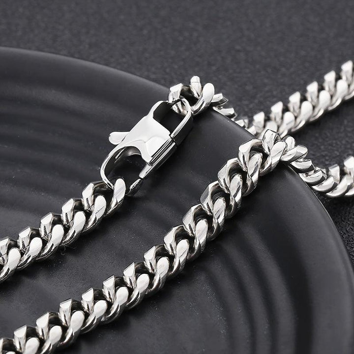 6/8/10mm Stainless Steel Cuban Link Chain Necklace - kalen