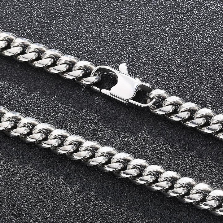 6/8/10mm Stainless Steel Cuban Link Chain Necklace - kalen