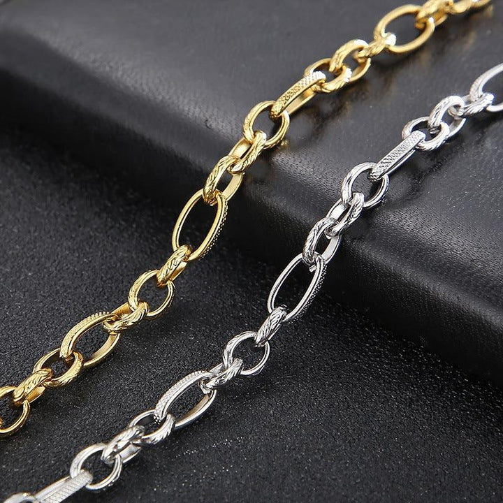 6mm O-chain And Paperclip Loop Twist Chain Necklace for Women - kalen