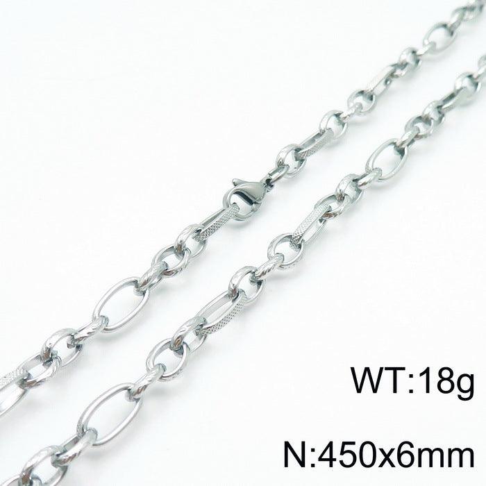 6mm O-chain And Paperclip Loop Twist Chain Necklace for Women - kalen