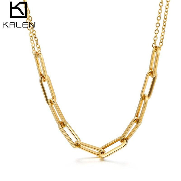 KALEN Fashion Necklace Female Light Luxury Exquisite INS Simple Temperament Hip-hop Clavicle Chain Necklace Accessories Jewelry.