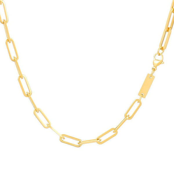 6mm Paperclip Loop Chain Necklace for Women - kalen
