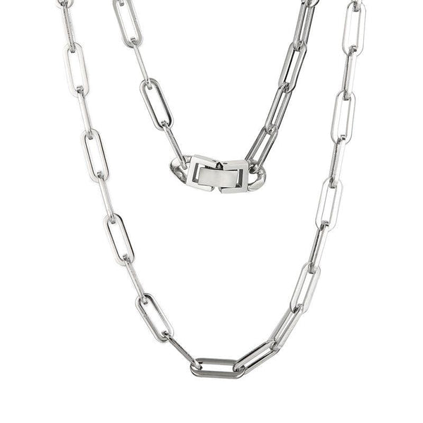 6mm Paperclip Loop Chain Necklace - kalen