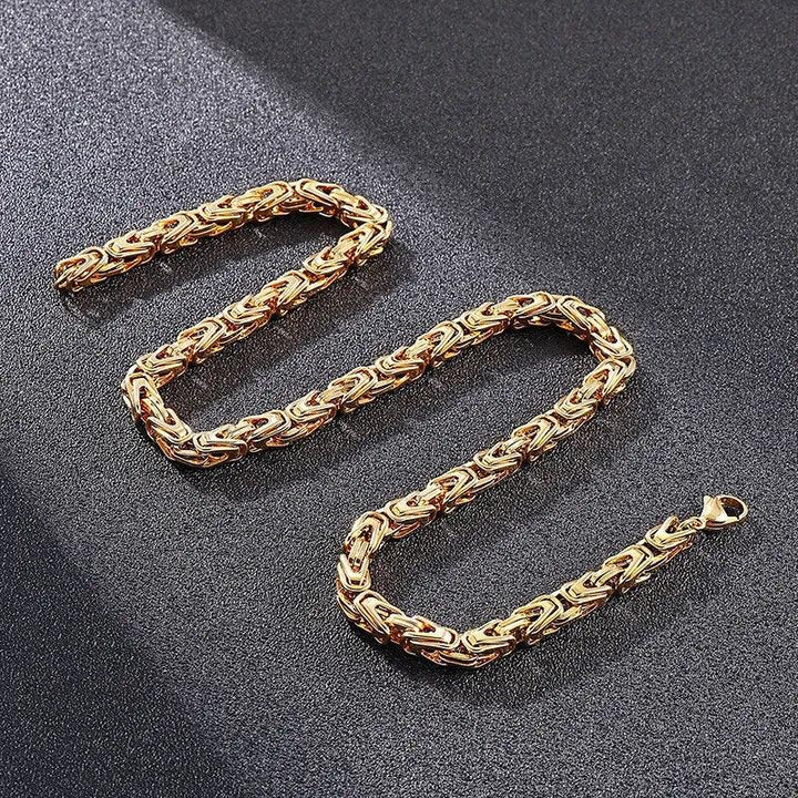 6mm V-type Byzantine Chian Bracelet - kalen