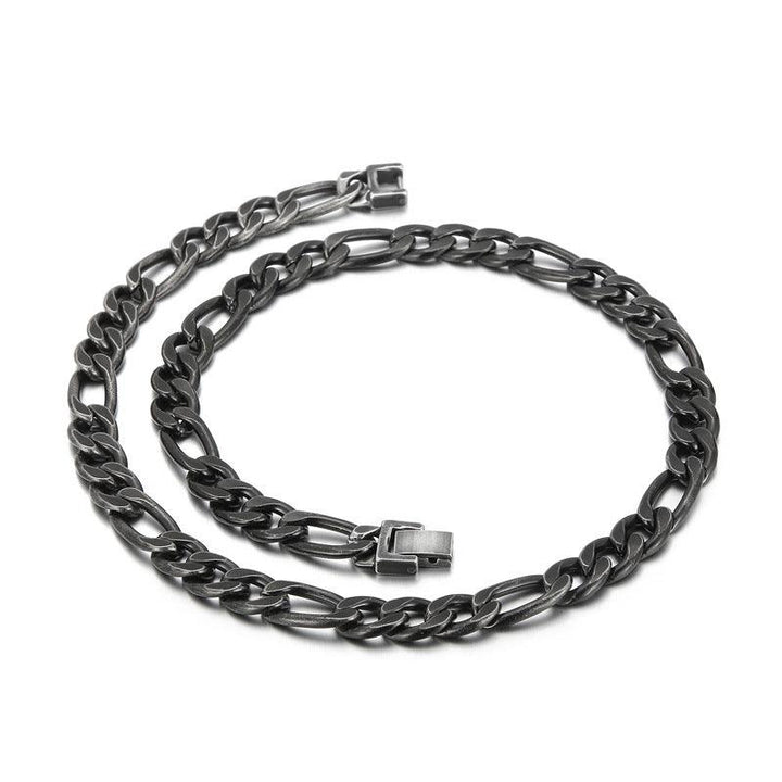 7/9mm Polished Miami 2-Side 4-SIde 6-Side Cut Curb Cuban Fiago Chain Necklace with Lock Buckle - kalen